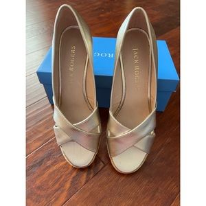 Jack Rogers Palmer Criss Cross Espadrille Wedge size 9